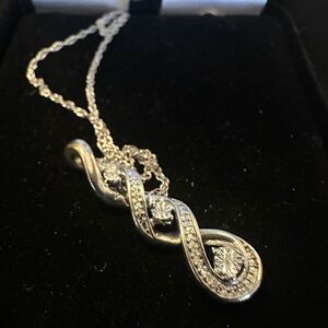 Kay Jewelry Silver Infinity  Pendant Necklace with diamond - Women Jewelry